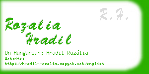 rozalia hradil business card